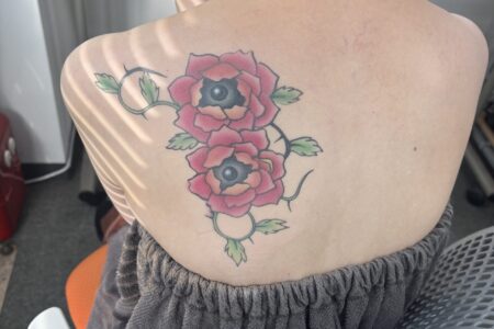 エアブラシでのボディーアート授業 ～ 実践編